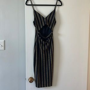 Black and gold striped dress